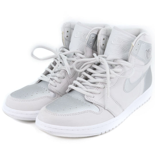NIKE sneakers DC 1788 029 leather gray Air Jordan High Cut AIR JORDAN1 HIGH mens 44.5 Used Authentic
