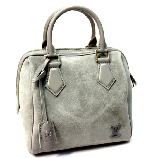 LOUIS VUITTON Handbag M48906 suede gray 2013 Illusion Line Speedy Cube PM Women Used Authentic