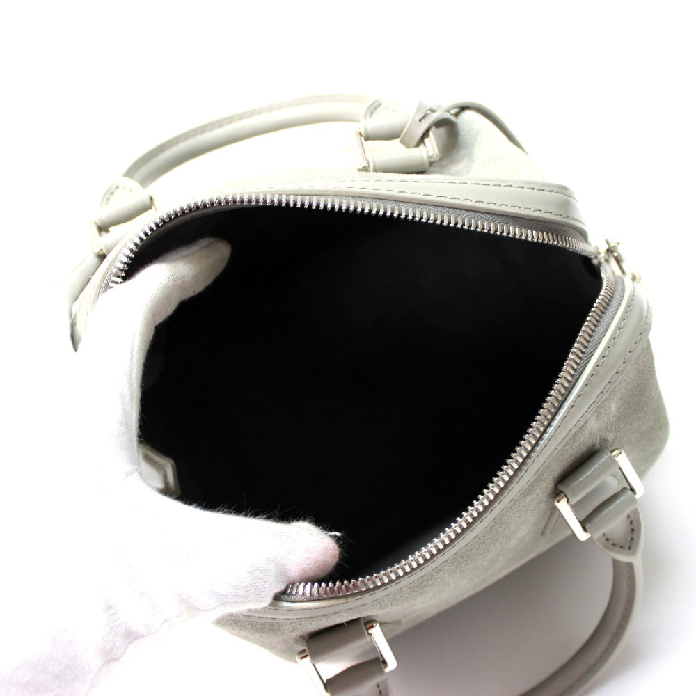LOUIS VUITTON Handbag M48906 suede gray 2013 Illusion Line Speedy Cube PM Women Used Authentic