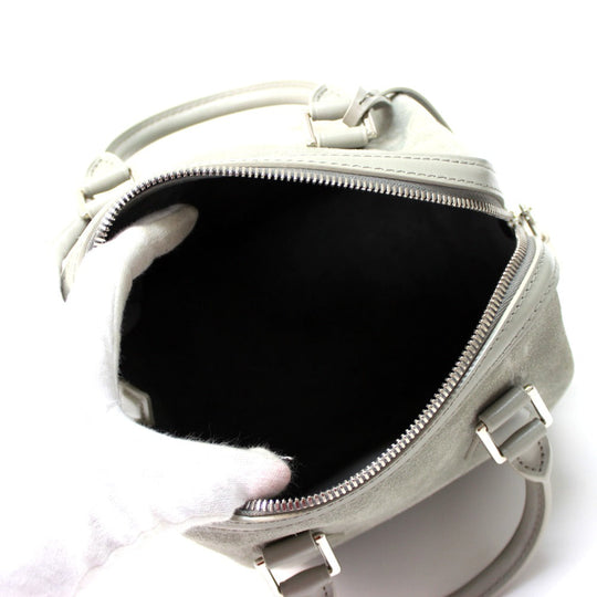 LOUIS VUITTON Handbag M48906 suede gray 2013 Illusion Line Speedy Cube PM Women Used Authentic