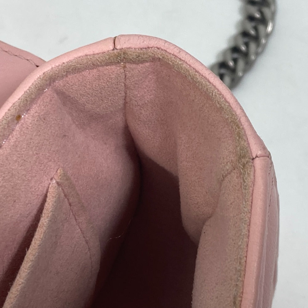 LOUIS VUITTON Shoulder Bag M51944 leather pink Crossbody New Wave Chain Bag MM Women Used Authentic