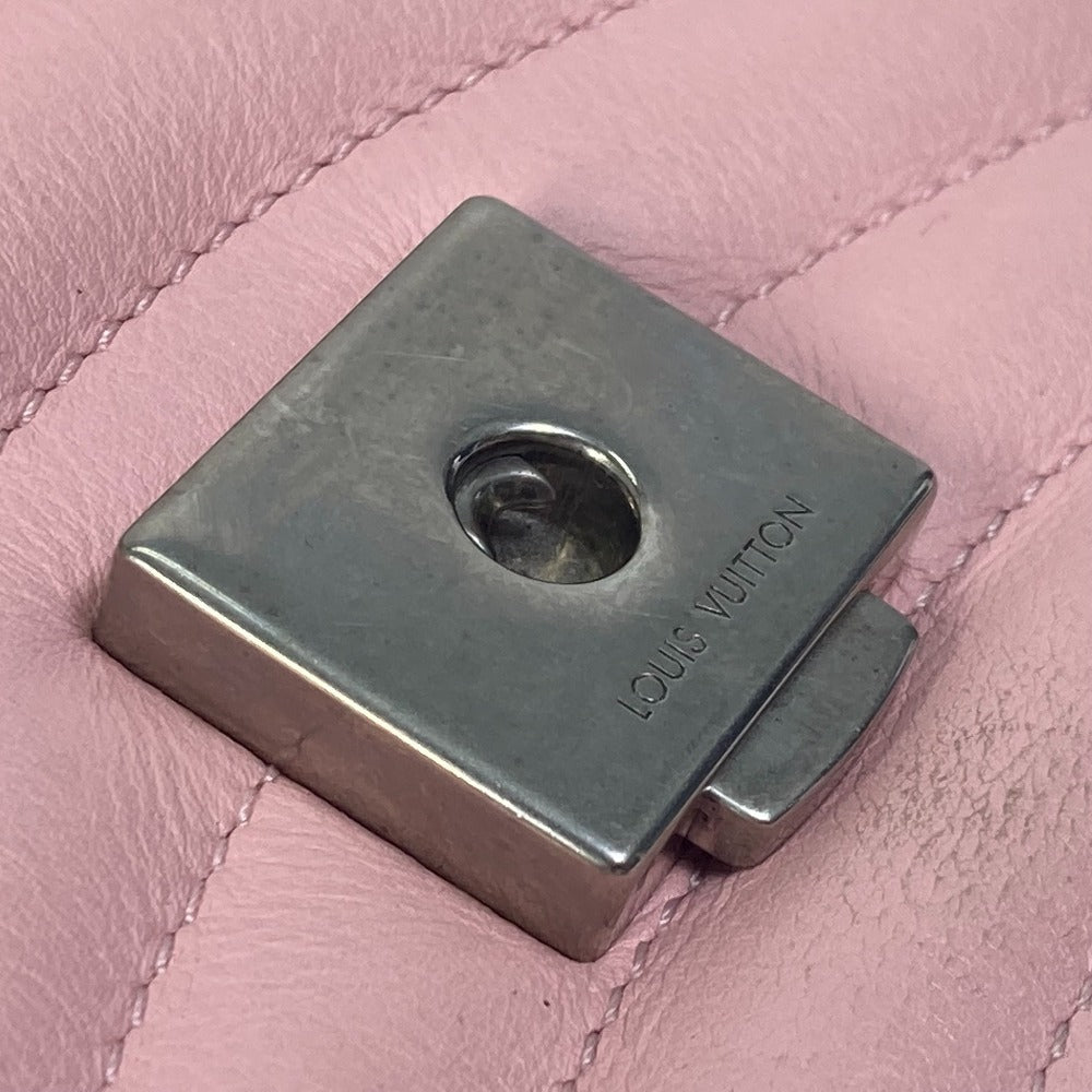 LOUIS VUITTON Shoulder Bag M51944 leather pink Crossbody New Wave Chain Bag MM Women Used Authentic