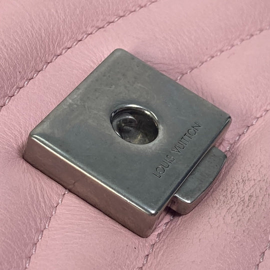 LOUIS VUITTON Shoulder Bag M51944 leather pink Crossbody New Wave Chain Bag MM Women Used Authentic