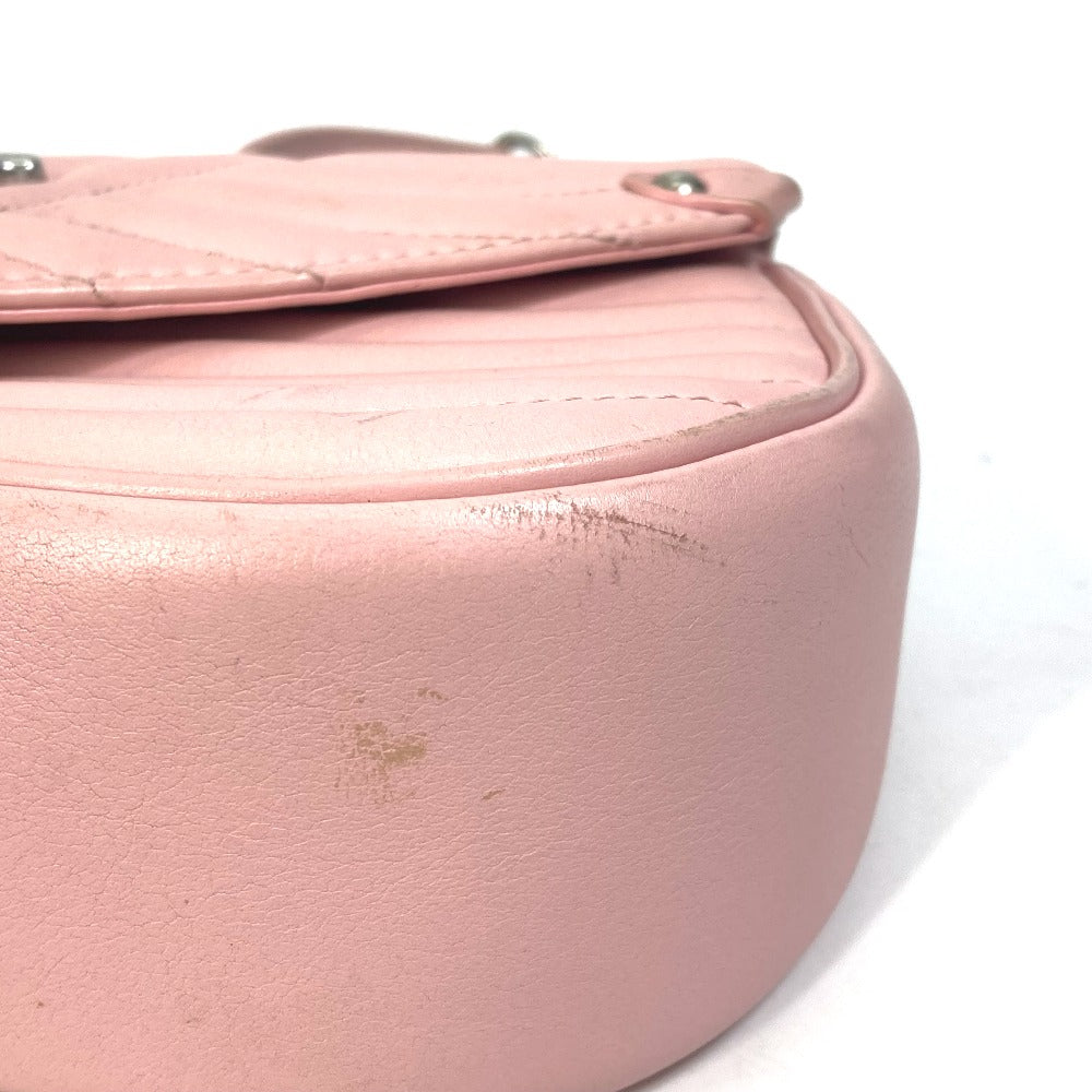 LOUIS VUITTON Shoulder Bag M51944 leather pink Crossbody New Wave Chain Bag MM Women Used Authentic