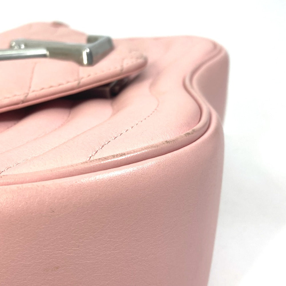 LOUIS VUITTON Shoulder Bag M51944 leather pink Crossbody New Wave Chain Bag MM Women Used Authentic