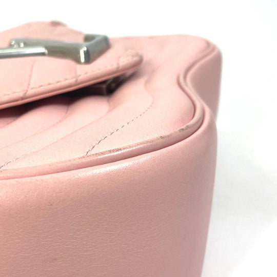 LOUIS VUITTON Shoulder Bag M51944 leather pink Crossbody New Wave Chain Bag MM Women Used Authentic
