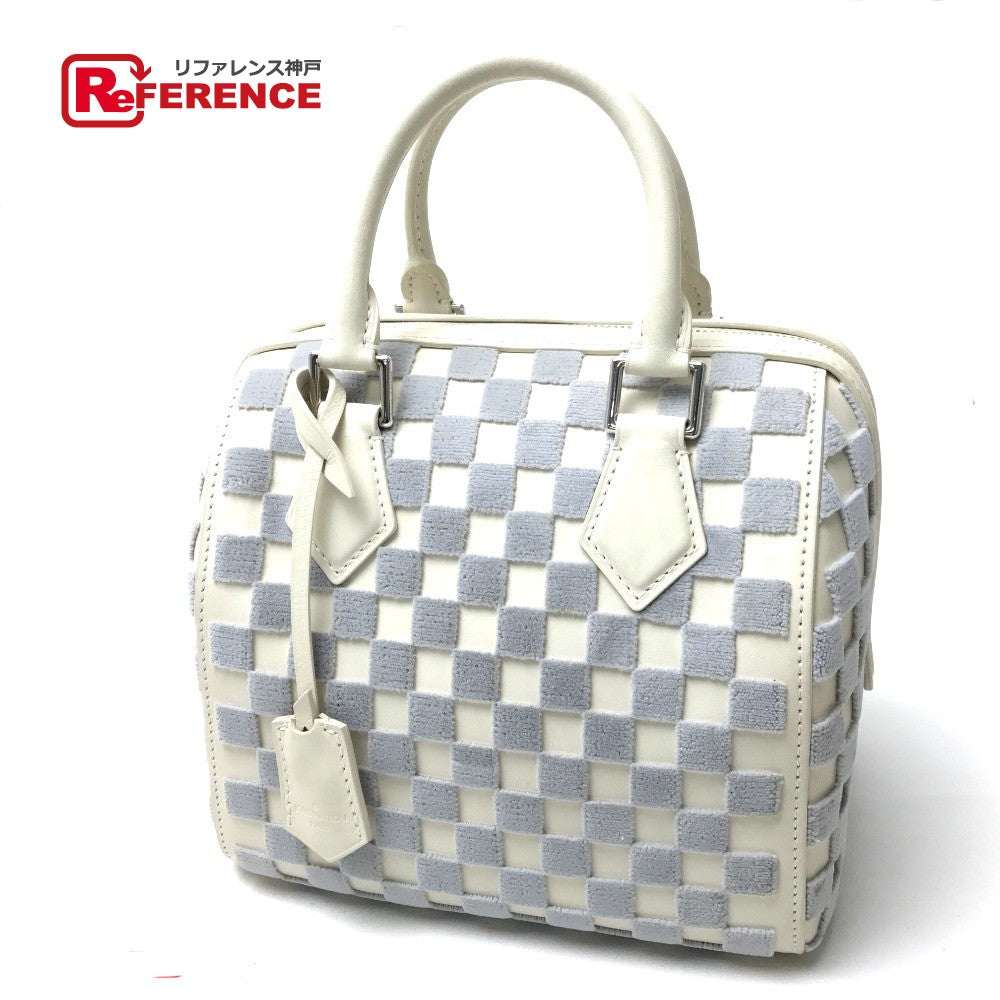 LOUIS VUITTON Handbag M48909 Damier Azur Canvas white Damier Azul Speedy Cube PM Women Used Authentic