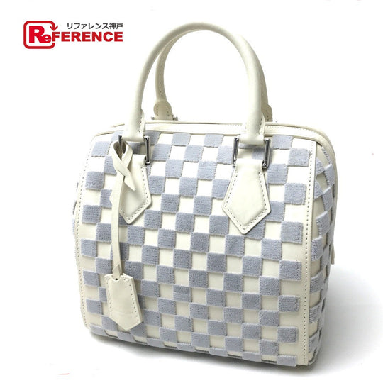 LOUIS VUITTON Handbag M48909 Damier Azur Canvas white Damier Azul Speedy Cube PM Women Used Authentic