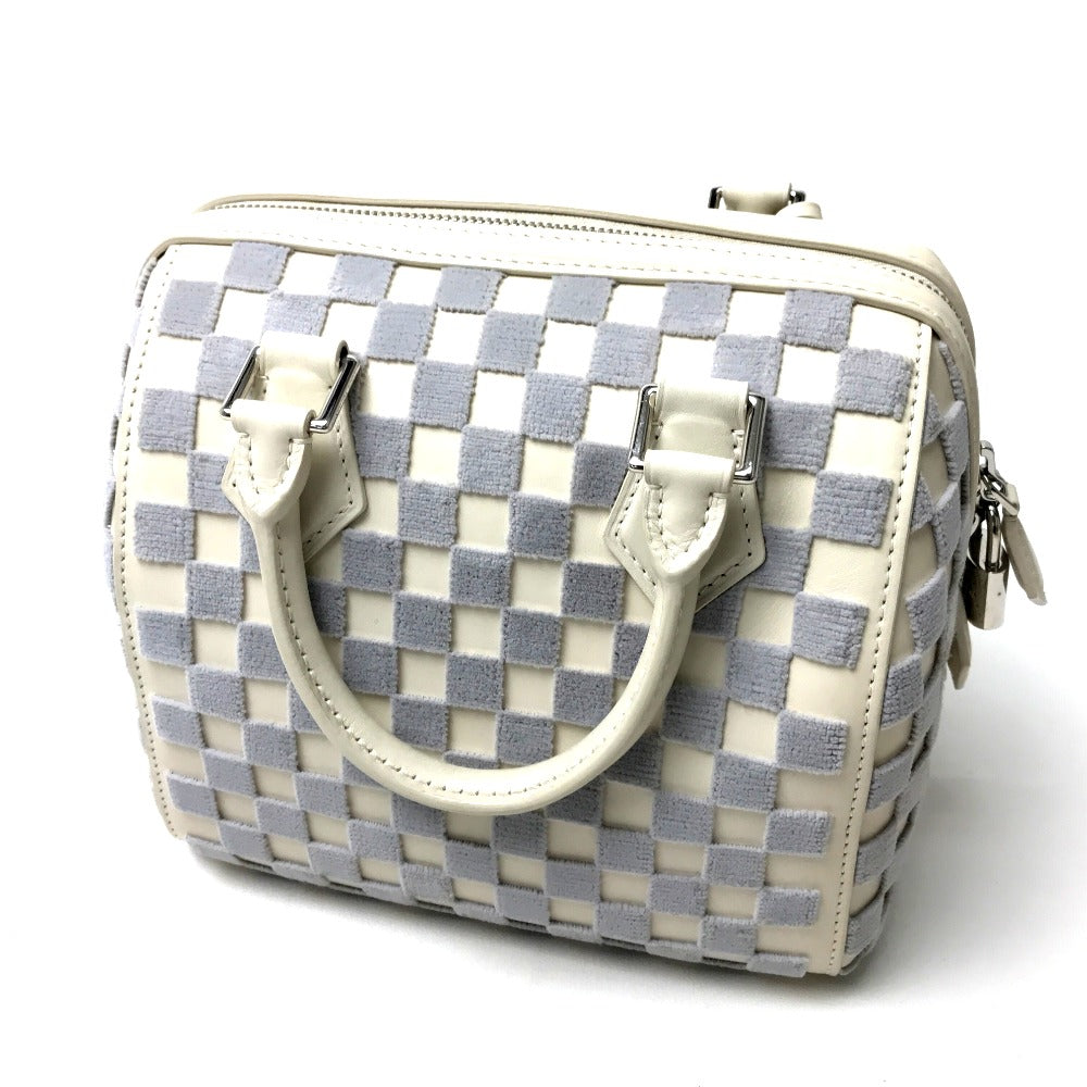 LOUIS VUITTON Handbag M48909 Damier Azur Canvas white Damier Azul Speedy Cube PM Women Used Authentic