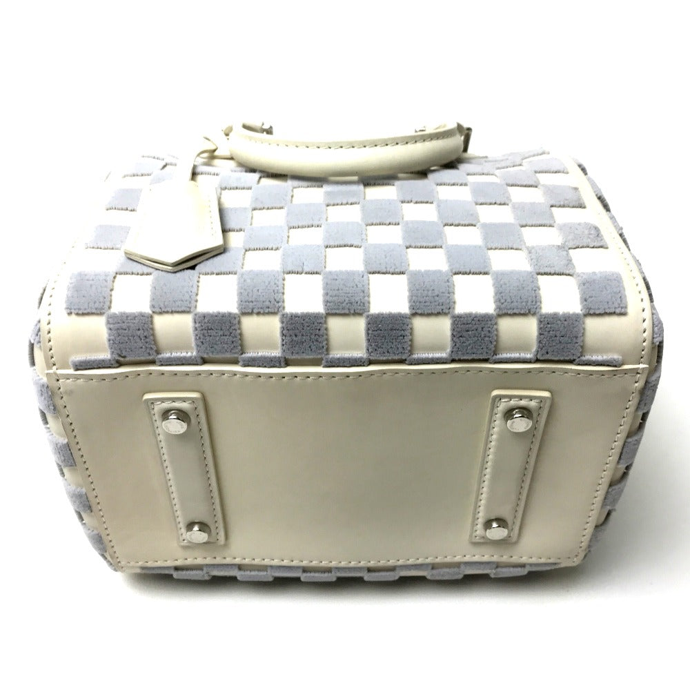 LOUIS VUITTON Handbag M48909 Damier Azur Canvas white Damier Azul Speedy Cube PM Women Used Authentic