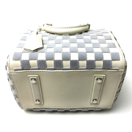 LOUIS VUITTON Handbag M48909 Damier Azur Canvas white Damier Azul Speedy Cube PM Women Used Authentic