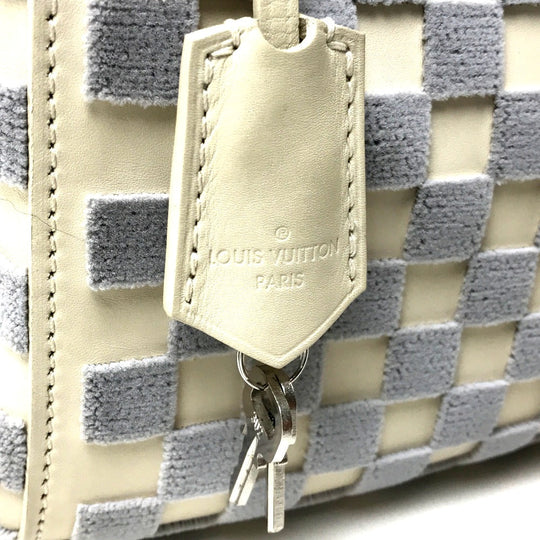 LOUIS VUITTON Handbag M48909 Damier Azur Canvas white Damier Azul Speedy Cube PM Women Used Authentic