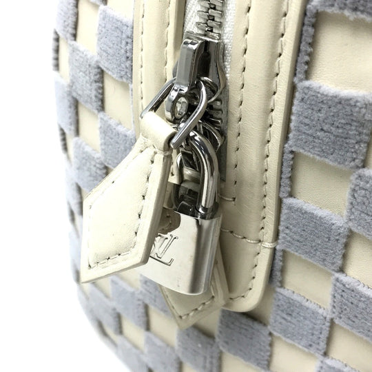 LOUIS VUITTON Handbag M48909 Damier Azur Canvas white Damier Azul Speedy Cube PM Women Used Authentic