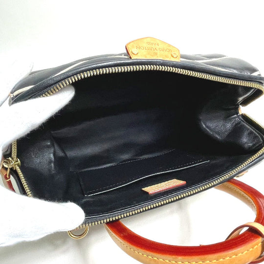 LOUIS VUITTON Handbag M50011 lambskin black Martage Dock BB Women Used Authentic