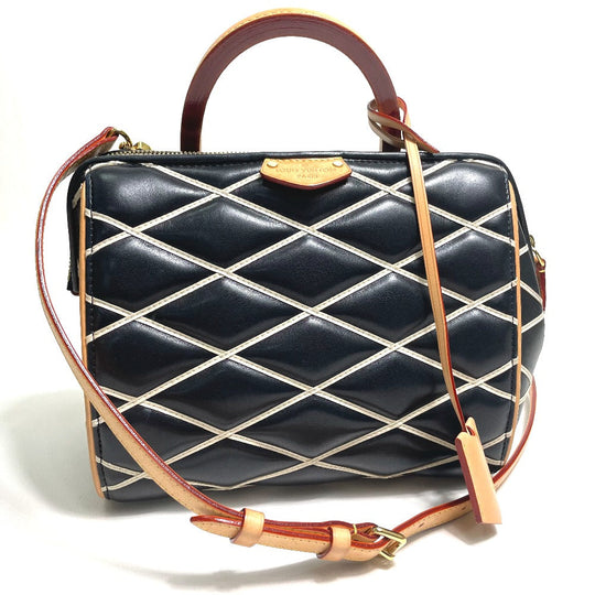 LOUIS VUITTON Handbag M50011 lambskin black Martage Dock BB Women Used Authentic