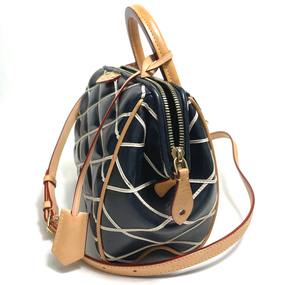 LOUIS VUITTON Handbag M50011 lambskin black Martage Dock BB Women Used Authentic