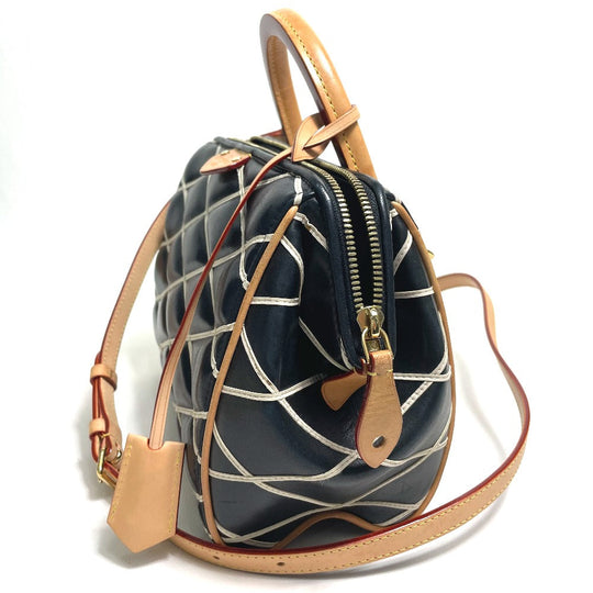LOUIS VUITTON Handbag M50011 lambskin black Martage Dock BB Women Used Authentic