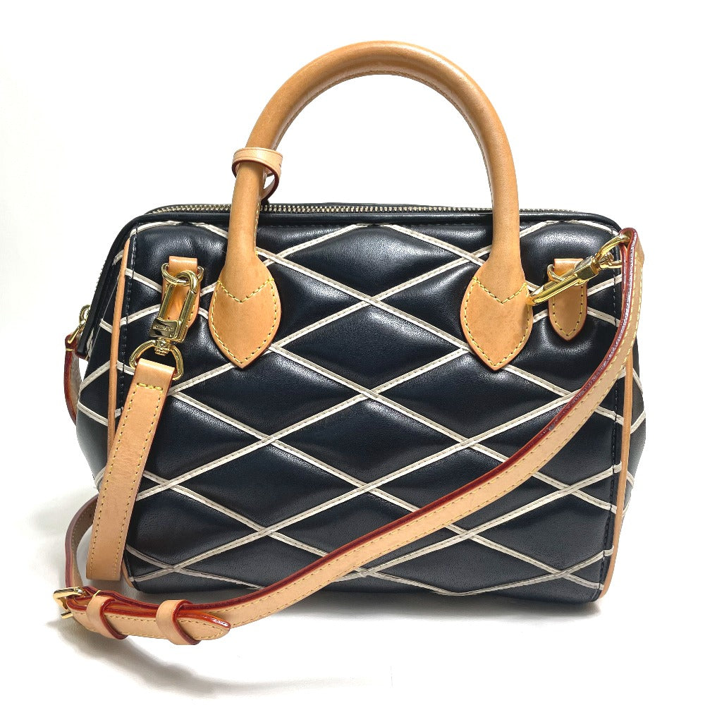 LOUIS VUITTON Handbag M50011 lambskin black Martage Dock BB Women Used Authentic