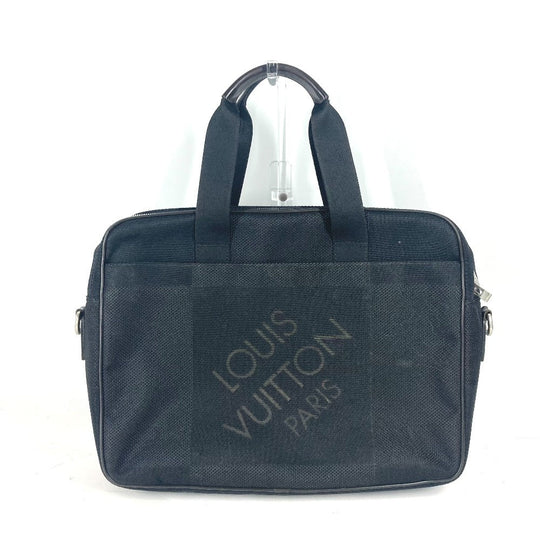 LOUIS VUITTON Business bag N58035 Damier Jean Canvas black Damier Jean Associate GM mens Used Authentic