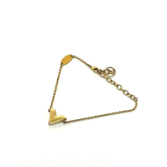 LOUIS VUITTON bracelet M61084 metal gold Accessories Braless Essential V Women Used Authentic