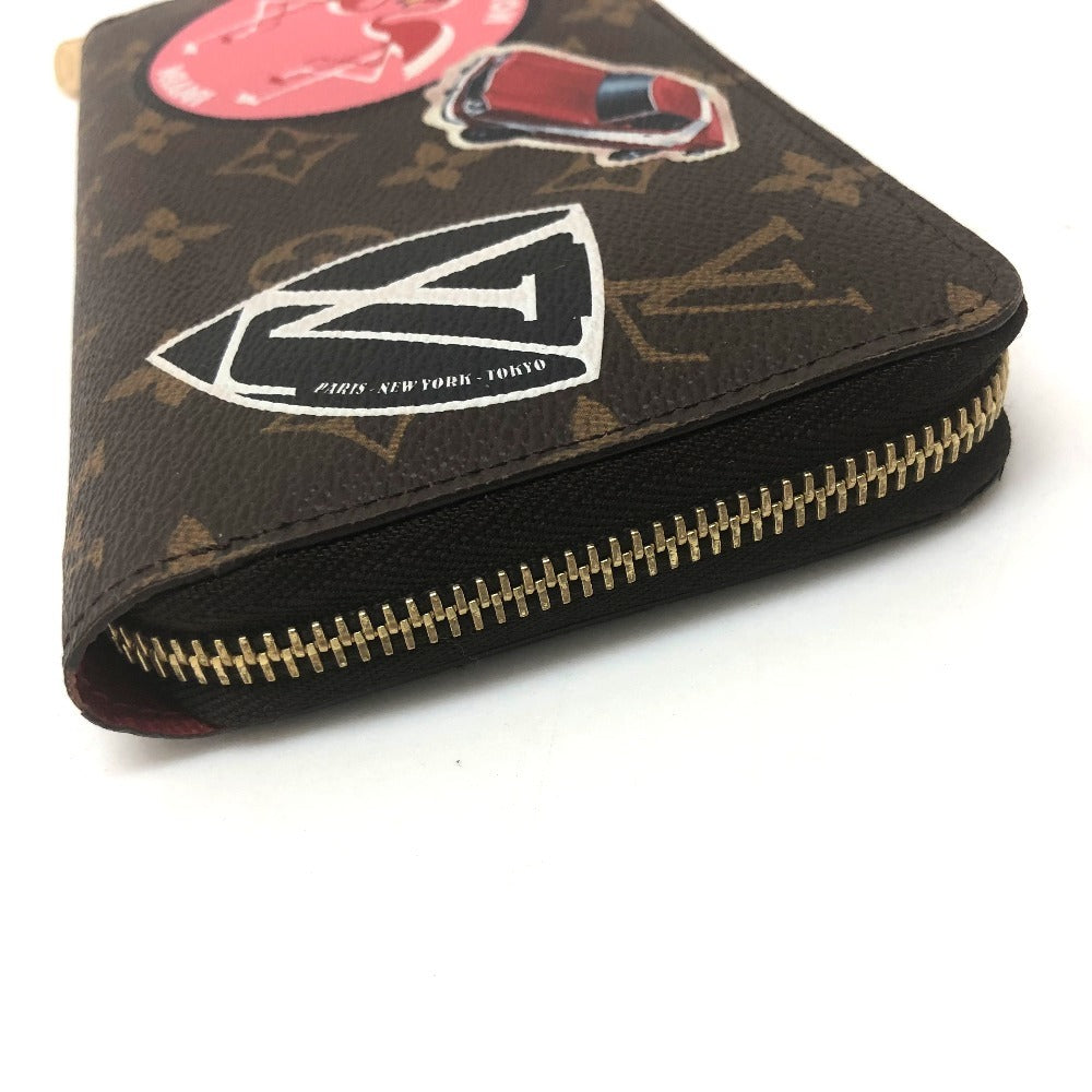 LOUIS VUITTON Long Wallet Purse M62149  Monogram canvas Brown Monogram sticker Zippy Wallet World Tour Women Used Authentic