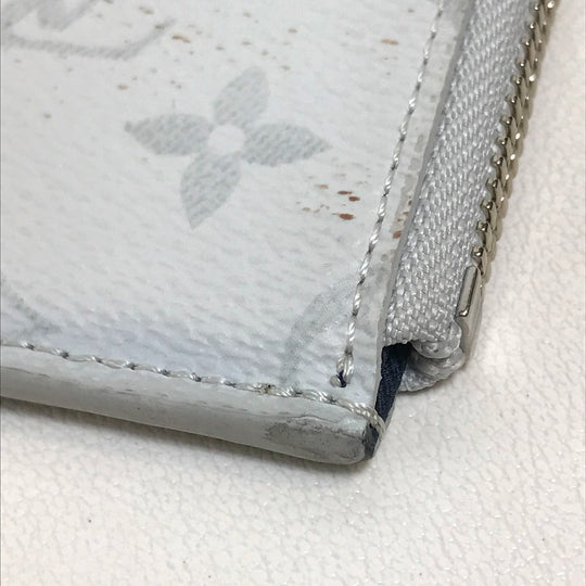 LOUIS VUITTON Clutch bag M61745 Monogram canvas Gray x red x navy Monogram white Pochette Jules PM mens Used Authentic