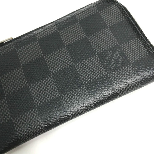 LOUIS VUITTON Coin case N61237 Damier Grafitto Canvas black Damier Grafitte Porto Monnaie mens Used Authentic