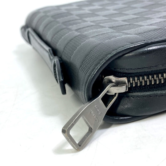 LOUIS VUITTON Long Wallet Purse N61254 Damier Anfini Leather black Damier Anfini Zippy XL