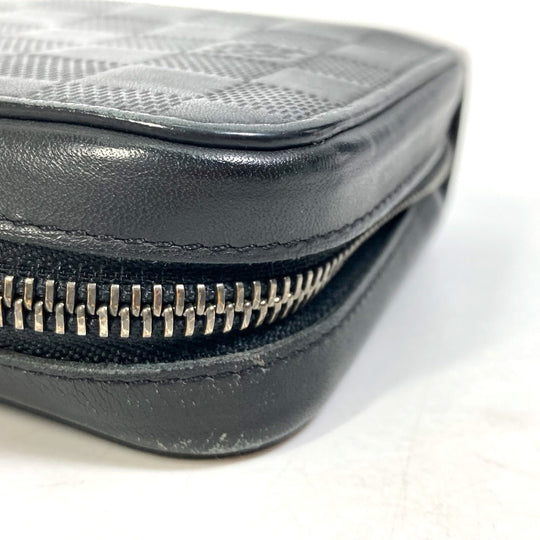 LOUIS VUITTON Long Wallet Purse N61254 Damier Anfini Leather black Damier Anfini Zippy XL