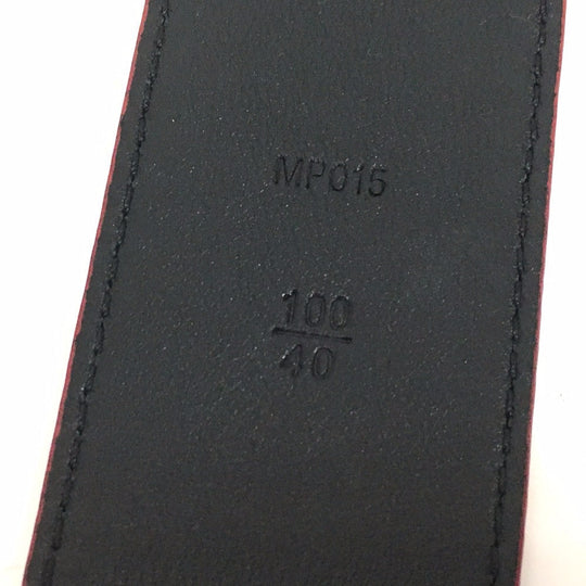 LOUIS VUITTON belt MP015 leather Red Louis Vuitton x Supreme Monogram Saintur LV Initial mens 100/40 Used Authentic