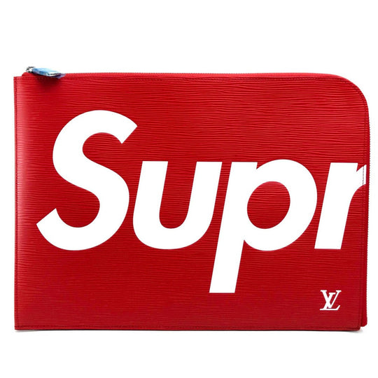 LOUIS VUITTON Clutch bag M67722 Epi Leather Red Louis Vuitton x Supreme Epi Pochette Joule GM unisex(Unisex) Used Authentic
