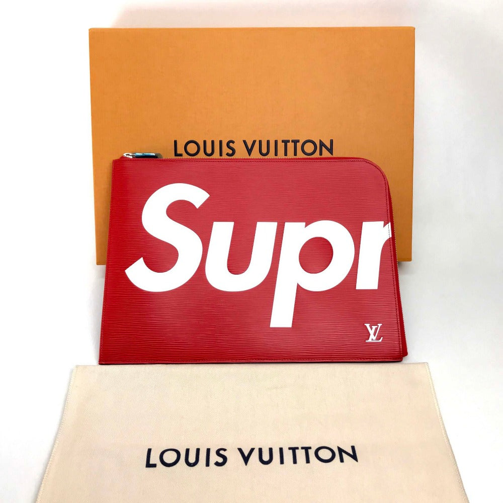 LOUIS VUITTON Clutch bag M67722 Epi Leather Red Louis Vuitton x Supreme Epi Pochette Joule GM unisex(Unisex) Used Authentic