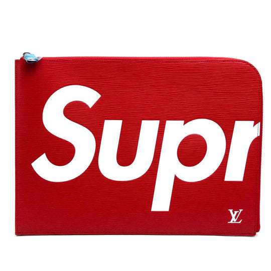 LOUIS VUITTON Clutch bag M67722 Epi Leather Red Louis Vuitton x Supreme Epi Pochette Joule GM unisex(Unisex) Used Authentic