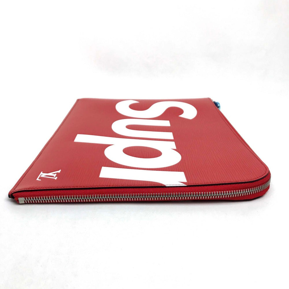 LOUIS VUITTON Clutch bag M67722 Epi Leather Red Louis Vuitton x Supreme Epi Pochette Joule GM unisex(Unisex) Used Authentic