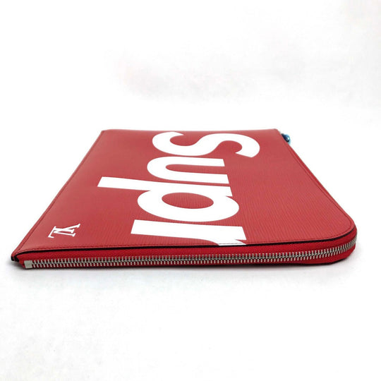 LOUIS VUITTON Clutch bag M67722 Epi Leather Red Louis Vuitton x Supreme Epi Pochette Joule GM unisex(Unisex) Used Authentic