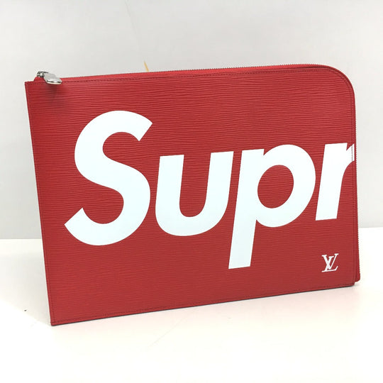 LOUIS VUITTON Clutch bag M67722 Epi Leather Red Louis Vuitton x Supreme Epi Pochette Joule GM unisex(Unisex) Used Authentic