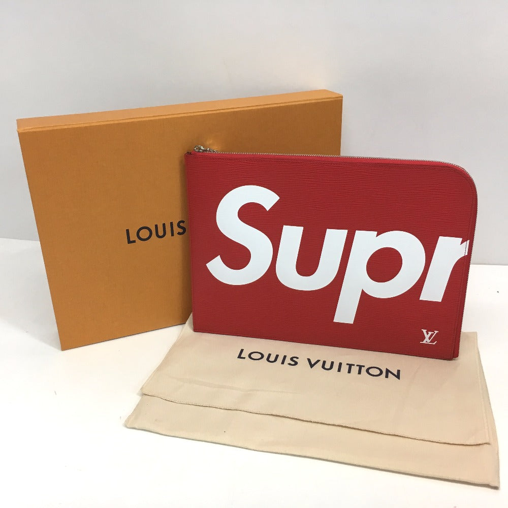 LOUIS VUITTON Clutch bag M67722 Epi Leather Red Louis Vuitton x Supreme Epi Pochette Joule GM unisex(Unisex) Used Authentic