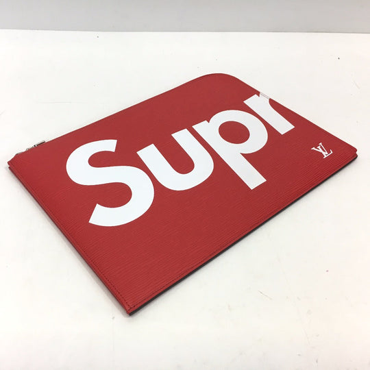 LOUIS VUITTON Clutch bag M67722 Epi Leather Red Louis Vuitton x Supreme Epi Pochette Joule GM unisex(Unisex) Used Authentic