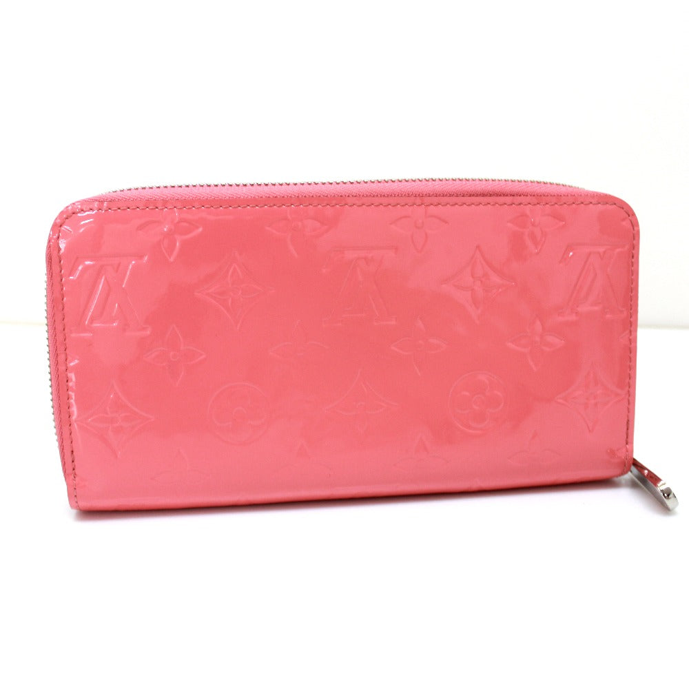LOUIS VUITTON Long Wallet Purse M61562 Monogram Vernis pink Monogram Vernis Zippy wallet Women Used Authentic