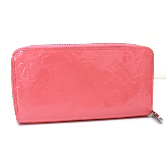 LOUIS VUITTON Long Wallet Purse M61562 Monogram Vernis pink Monogram Vernis Zippy wallet Women Used Authentic
