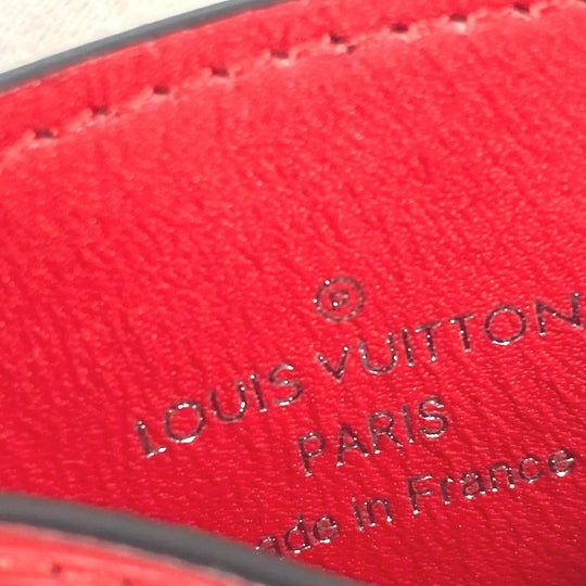 LOUIS VUITTON Card Case M67712 Epi Leather Red Epi Supreme collaboration supreme Porto Cult Simple mens Used Authentic