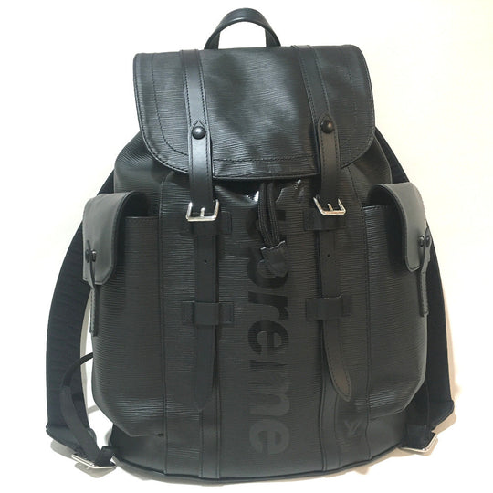 LOUIS VUITTON Backpack M53413 Epi Leather black Epi Christopher PM backpack mens Used Authentic