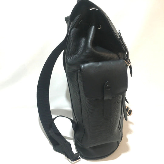 LOUIS VUITTON Backpack M53413 Epi Leather black Epi Christopher PM backpack mens Used Authentic