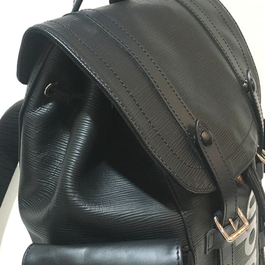 LOUIS VUITTON Backpack M53413 Epi Leather black Epi Christopher PM backpack mens Used Authentic