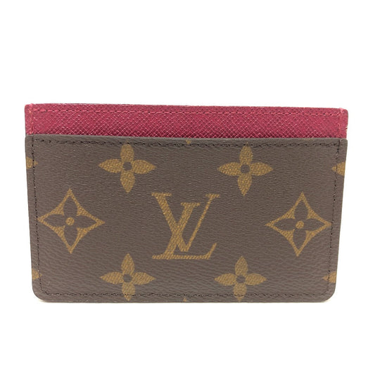 LOUIS VUITTON Card Case M60703 Monogram canvas Brown Monogram Porto cult  Simple Women Used Authentic