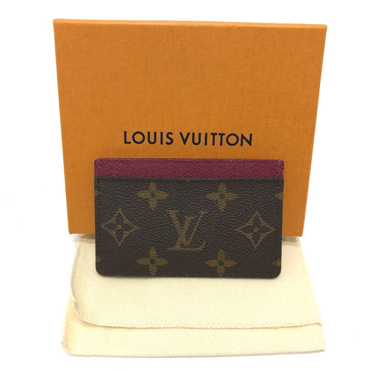 LOUIS VUITTON Card Case M60703 Monogram canvas Brown Monogram Porto cult  Simple Women Used Authentic