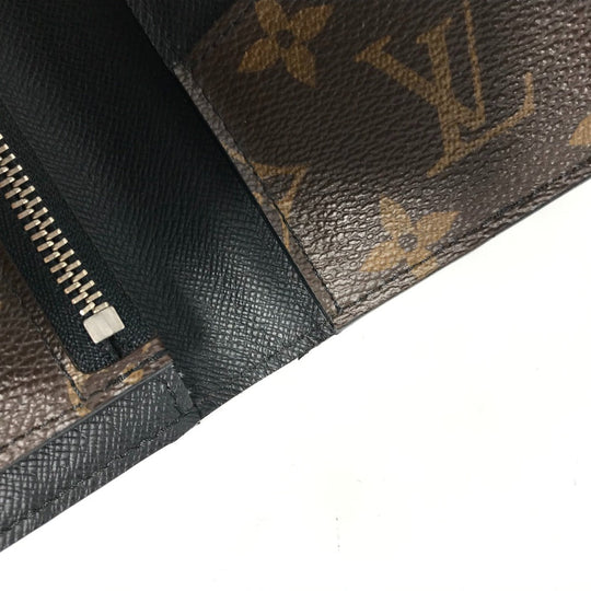 LOUIS VUITTON Long Wallet Purse M93800 Monogram canvas Brown Monogram macacer Portefeuille Tanon mens Used Authentic