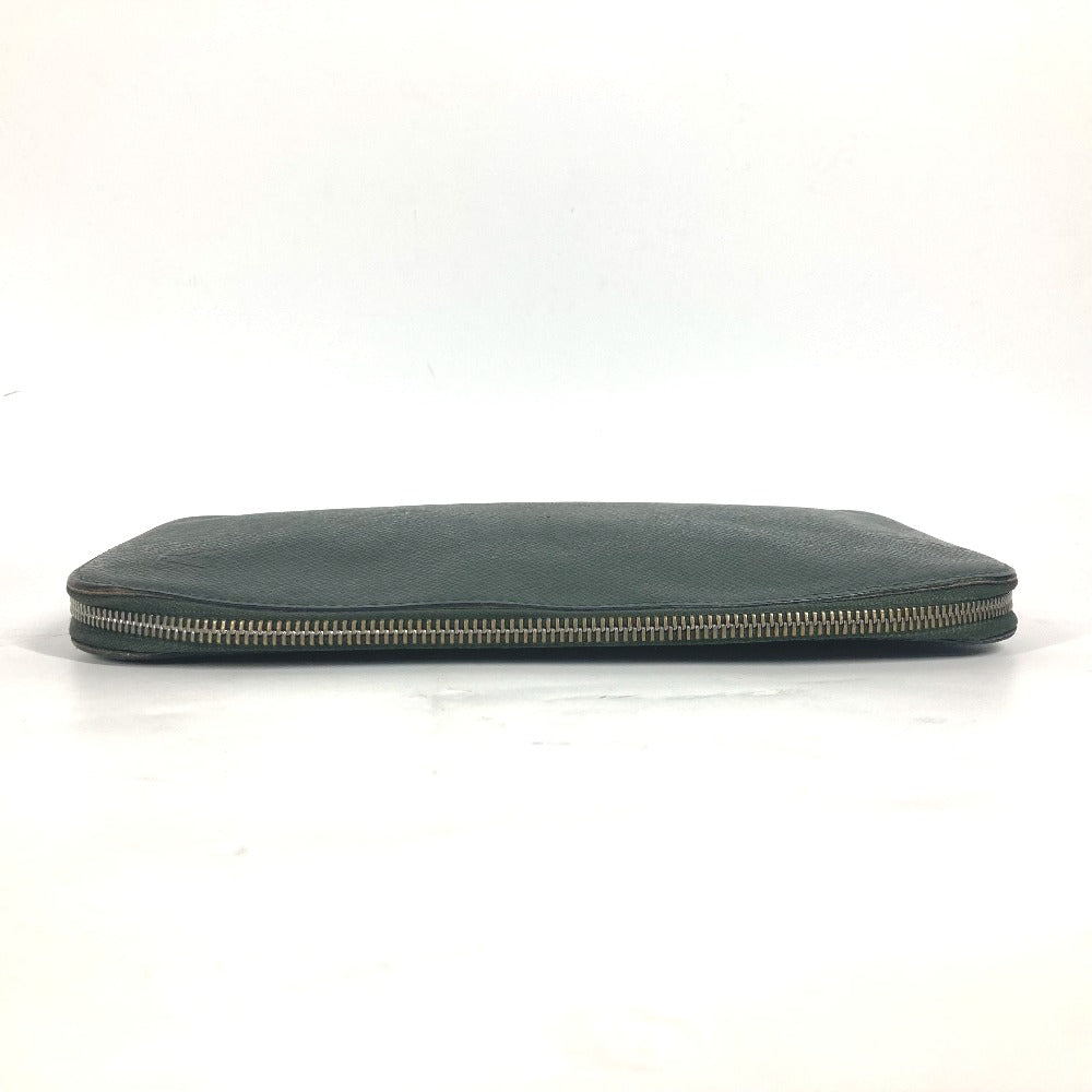 LOUIS VUITTON Long Wallet Purse M30654 Taiga Leather green Taiga Organizer Atoll mens Used Authentic