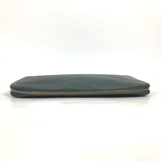 LOUIS VUITTON Long Wallet Purse M30654 Taiga Leather green Taiga Organizer Atoll mens Used Authentic