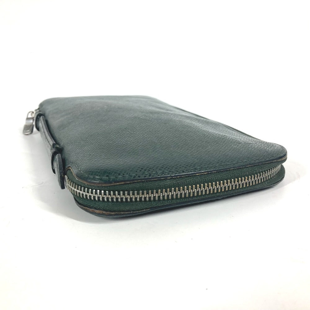 LOUIS VUITTON Long Wallet Purse M30654 Taiga Leather green Taiga Organizer Atoll mens Used Authentic